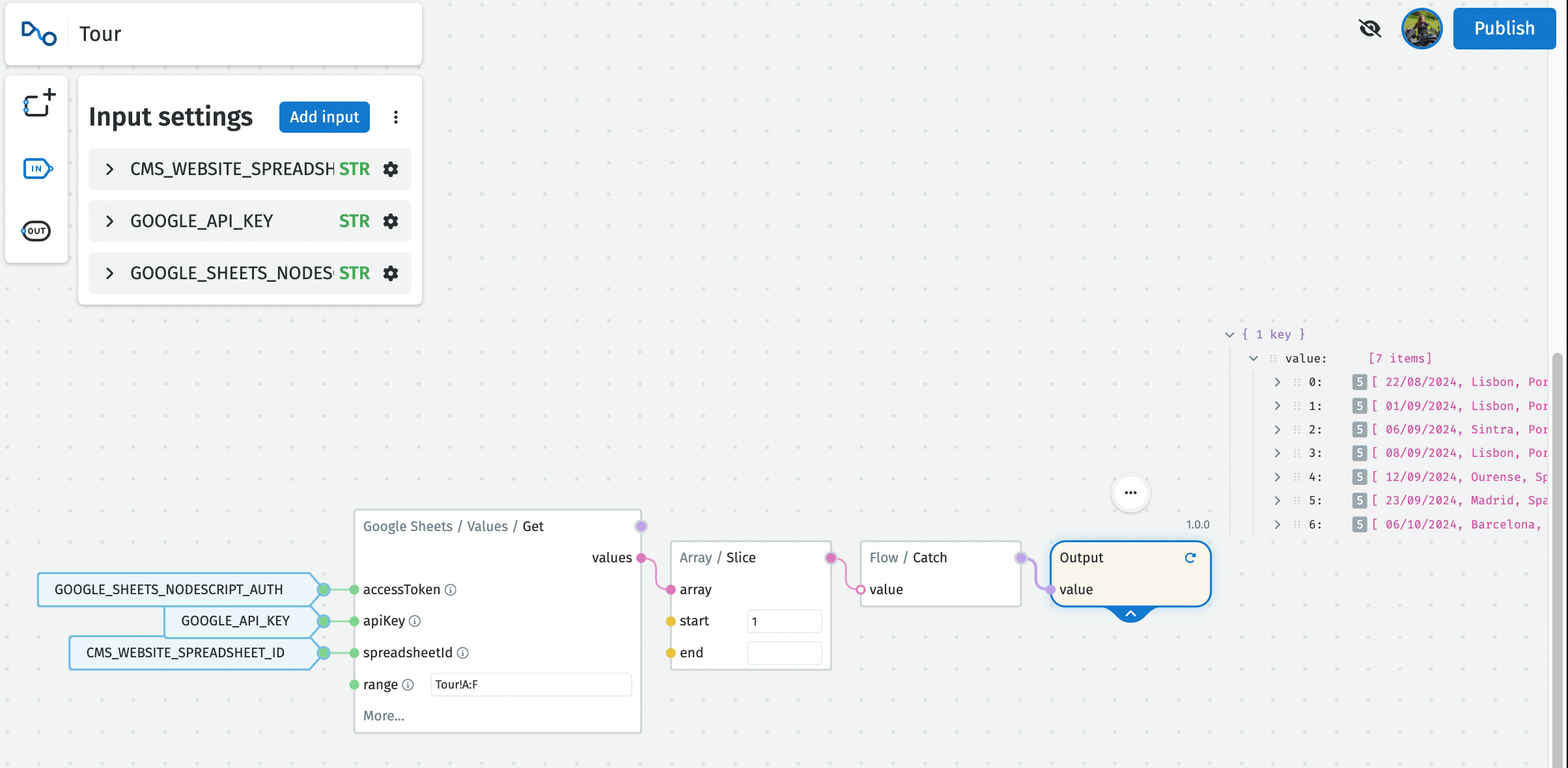 Laya's website tour page